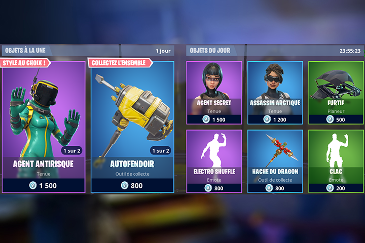 Boutique Fortnite 20 juin
